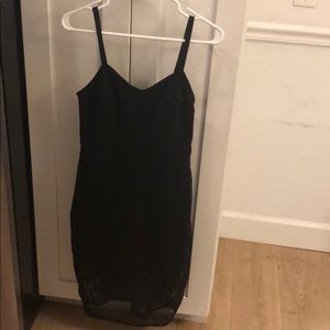 Express black mesh cocktail dress